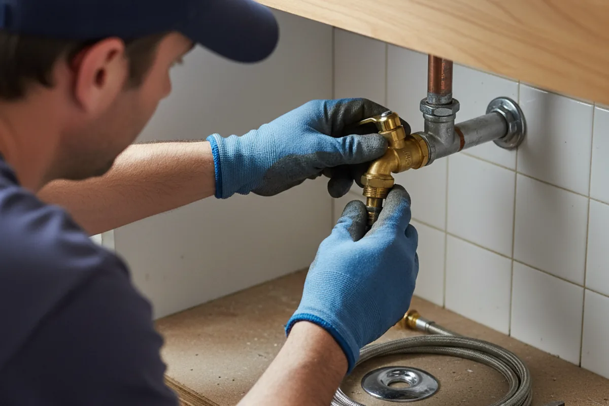 Shutoff valve and fitting work during Faucet and Fixture Repair in Clayhole